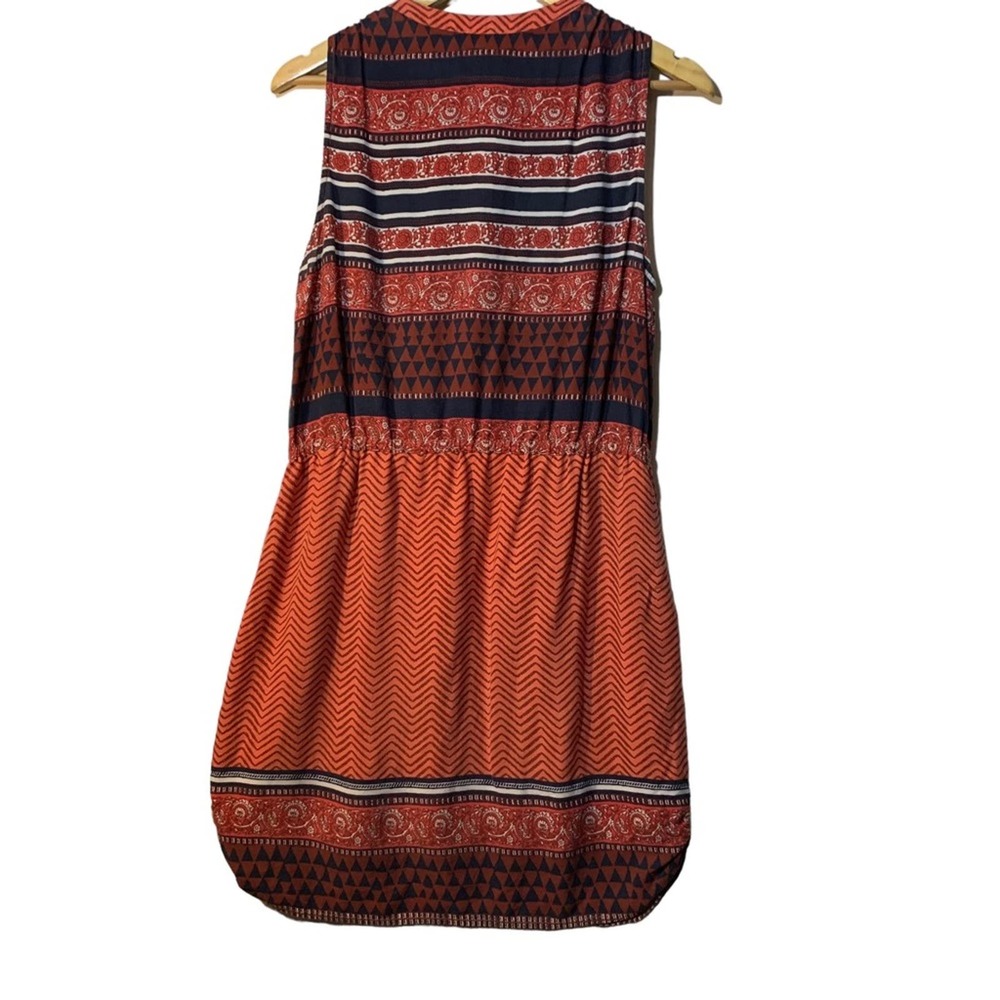 Lucky Brand Mandarin Tie Tribal sleeveless dress sz M - Picture 8 of 8